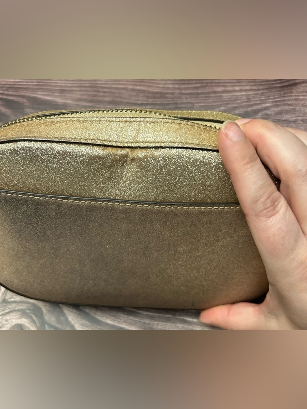 Kate Spade Gold Glitter Crossbody Bag - Picture 6 of 11